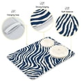 thumbnail image 4 of Dish Drying Mat Kitchen Pad Large Counter Absorbent Dish Mats Drainer Digital Blue Zebra Stripes, 4 of 8