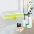 thumbnail image 2 of figatia Nail Art Storage Case Transparent with Compartments Two Tier Container Organizer green, 2 of 9