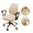 Beige, variant on 2PCS/set Office Chair Cover Solid Color Stretch Jacquard Elastic Covers For Desk Computer Chair