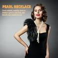 thumbnail image 3 of juegos de collar de perlas, gargantilla, collar largo, collar de perlas para mujer, cadena, 3 of 6