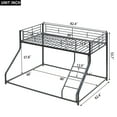 thumbnail image 2 of Euroco Metal Twin XL over Queen Bunk Bed, Floor Bed, 2 of 12