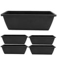 thumbnail image 6 of CIMAXIC 6Pcs Plastic Flowerpots for Porches and Patios Drainage Ventilation Black Rectangular Flowerpot, 6 of 8