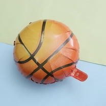 HEMOTON 12PCS 18Inch Basketball Shape Aluminum Balloons Birthday Party Decoration Creative Mylar Balloons for Wedding Anniversary Party Celebration without Ribbon