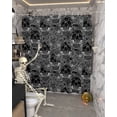 thumbnail image 5 of Halloween Black White Skulls Flowers Shower Curtain Set ，Waterproof Fabric Shower Curtains Shower Curtains for Bathroom,Bathroom Decor 36"x72", 5 of 6