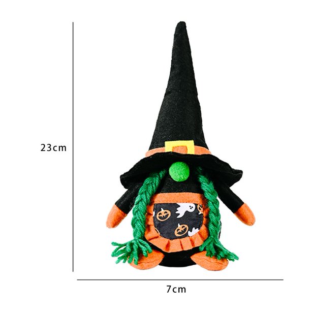 Muñeco de peluche Rudolph de pie sin rostro gnomos de Halloween ventana decoración del hogar (B) Sywqhk Libre de BPA
