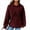 Wine1, variant on SHTXOZHI Trendy Hoodies for Women Long Sleeve Pullover Sweatshirt Print Loose Tops with Pockets