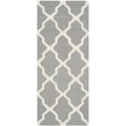 thumbnail image 3 of SAFAVIEH Cambridge Liam Geometric Wool Runner Rug, Silver/Ivory, 2'6" x 10', 3 of 8