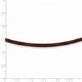 thumbnail image 2 of Sterling Silver Rhodium-plated 16inch Burgundy Leather Necklace QK44, 2 of 2