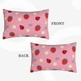 thumbnail image 4 of Binfone Strawberry And Ladybugs Standard Size Pillowcase, Long Staple Pure Cotton Envelope Closure Pillow Cover,20"X30", 4 of 9