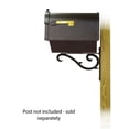 thumbnail image 3 of Special Lite Products Berkshire Curbside Mailbox with Newspaper tube and Sorrento front single mailbox mounting bracket, 3 of 7