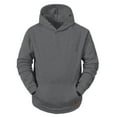 thumbnail image 4 of Fgnfyis Mens Autumn and Winter Casual Loose Solid Hooded Sweater Top Sweatshirt Men Dark Gray XXXL, 4 of 6