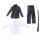 thumbnail image 2 of Conjunto de ropa ToyDoll, traje formal de caballero para 12 figuras de acción masculinas (abrigo + Gris, 2 of 9