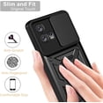 thumbnail image 6 of Phone Case for Motorola Edge 30 Fusion 5G,Military Grade Shockproof Heavy Duty Protective Slide Camera Lens Cover Finger Ring Kickstand Case for Edge 30 Fusion 5G/S30 Plus 5G 6.55'' SJ-Red, 6 of 8