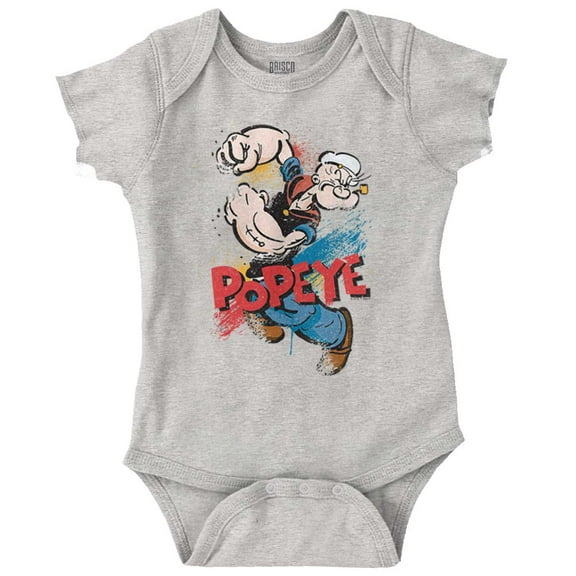 Popeye the Sailor Retro Cartoon Comic Romper Boys or Girls Infant Baby Brisco Brands 12M
