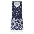 thumbnail image 4 of Ichuanyi Woman Dress, Summer Women's O-Neck Printing Loose Casual Fashion Fake Two Lay Sleeveless Dress, 4 of 7