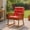 Orange, variant on Topcobe 22 x 44 Inch Tufted Outdoor Patio Chair Seating Pad, Orange