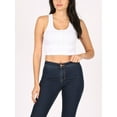 thumbnail image 4 of FashionMille Women's Buttoned Slevveless Casual Rib Racerback Crop Tank Top Summer Shirt, 4 of 5