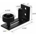 thumbnail image 3 of Heavy duty sliding barn door track black carbon steel stop wall mount system, 3 of 4