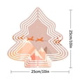 thumbnail image 2 of Stylish Metal Hanging Christmas Tree Wind Spinner - Festive Garden Decoration with Snowy Mountain Design for Yard & Outdoor Decor, 2 of 7