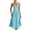 Sky Blue, variant on Summer Savings! RBCKVXZ Corset Dress for Women Spaghetti Strap Bustier A-Line Midi Dress Flowy Pleated Hem Low Cut Prom Dresses White XL