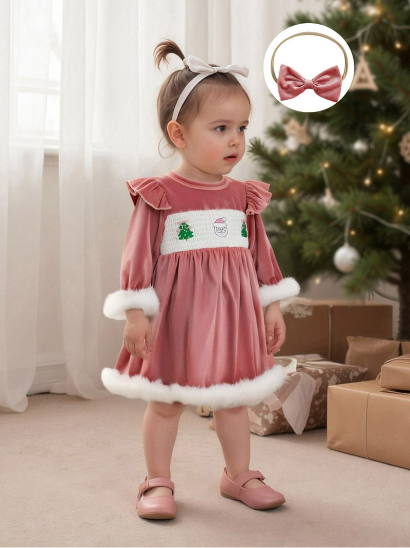 18 24 month holiday dress Sonata AW24 Spanish Girls Cream & Gold Reindeer Christmas Dress NA2403  My  Fair Baby Boutique