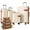 Cream, variant on Luggage Set Suitcase 4pc Set, ABS Hard Shell Lightweight Expandable Travel Luggage with 4 Packing Cubes, TSA Lock, Spinner Wheels for Business Travel, Family Vacation (16/20/24/28)