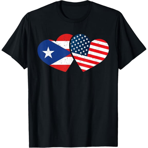 Half American Puerto Rican Girl USA Puerto Rico Flag Boricua T-Shirtmen and women can wear, black, white, gifts.S,M,L,XL,2XL,3XL,927XL