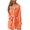 Orange, variant on Womens Fleece Short Length Bathrobe Plush V Neck Robe with Pockets Warm Winter Spa Sleepwear Comfort Housecoat Orange