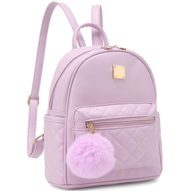 Minimochila Barsine de piel a cuadros a la moda para niñas