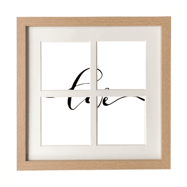 Love Line quote handwrite estilo Pantalla de escritorio de pared de marco 4 aperturas