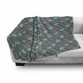 thumbnail image 2 of Abstract Soft Flannel Fleece Throw Blanket, Modern Print of Diagonal Zigzags and Diamond Shapes, Cozy Plush for Indoor and Outdoor Use, 60" x 80", Seafoam Grey, by Ambesonne, 2 of 5