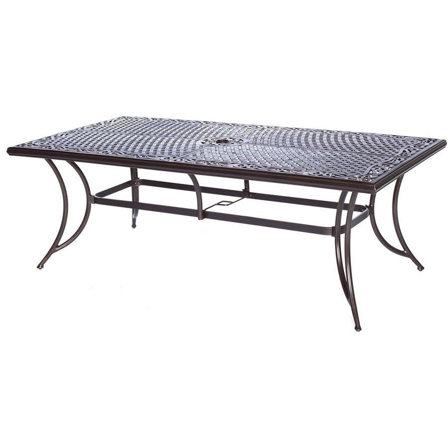 Hanover Traditions 9-Piece Aluminum Outdoor Dining Set, Blue