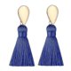 thumbnail image 3 of Pendientes de borlas para mujer, joyería de moda, color dorado, bohemio, azul real | Código de modelo 6507 Azul real, 3 of 5