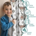 thumbnail image 3 of Blackout Kids Curtains,White Buffalo Skull Flower Geometric Pattern Childrens Insulated Curtains Set Of 2,Bedroom Essentials,Toddler Room Decor 52"x63", 3 of 5