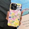 thumbnail image 7 of Case for iPhone 13 Pro Max, Shockproof TPU Bumper Drop Protection Hybrid 2-Layer Hard Cover Case for iPhone 13 Pro Max-Pink Yellow Flowers Collage, 7 of 7