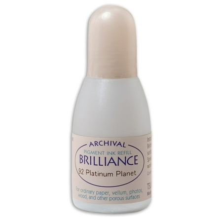 Tsukineko Brilliance Platinum Planet Archival Pigment Ink 0.7-oz Refill