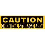 10in x 3in Caution Chemical Storage Area Magnet Magnetic Caution Sign Magnets