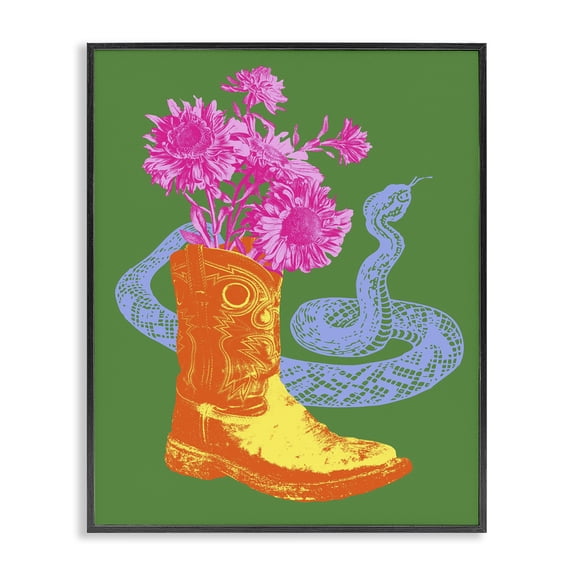 Stupell Industries Bohemian Black Framed Giclee Art, 11 x 14, by Victoria Barnes