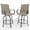 Light gray, variant on Set of 2 Outdoor Swivel Bar Stools, All-Weather Bar Patio Chairs with High Back & Armrest, 360° Swivel Tall Barstools for Patio, Backyard