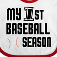 thumbnail image 4 of Inktastic My 1st Baseball Season Boys Baby Bib, 4 of 4