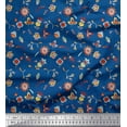 thumbnail image 1 of Soimoi Polyester Crepe Fabric Leaves & Floral Artistic Print Fabric by The Yard 52 Inch Wide, 1 of 3