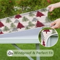 thumbnail image 6 of Multicolor Christmas Tree Pattern Square Fitted Tablecloth with Elastic Edge,Square Table Cover,Washable Elastic Table Cover for Home Kitchen Party Decor 34"x34", 6 of 6