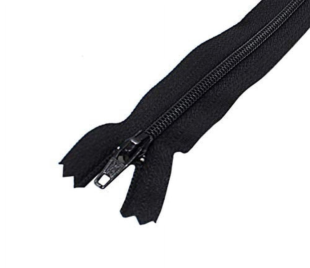 100 YKK Black #3 Coil Zippers for Bags, Sewing, Craft Projects - Made in The USA (18" Inches)