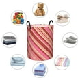 thumbnail image 3 of DouZhe Waterproof Collapsible Large Laundry Baskets, Red Pink Valentine Love Prints Circular Hamper with Handles, 3 of 6