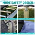 thumbnail image 5 of Skywalker Trampolines 15' x 15' Square Trampoline with Safety Enclosure Net - Blue Heavy-Duty Outdoor Trampoline for Kids & Adults, Rust-Resistant Steel Frame, 5 of 9