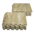 Sorbus Faux Marble Floor Mat 3/8Inch Thick Foam Interlocking Flooring