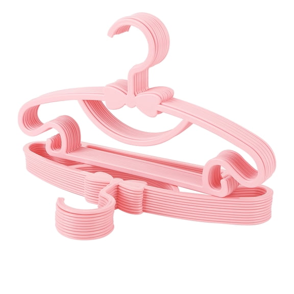 KABOER 20 Pack Pink Baby Hangers,  Plastic Baby Nursery Closet Hangers, Non-Slip Laundry Infant Hanger for Newborn Toddler Clothes,Ultra-Thin