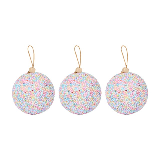 3 piezas de adornos de bolas de Navidad, bolas de Navidad, fondo, bolas colgantes de Navidad para ventana, chimenea, regalos de fiesta de aniversario Multicolor