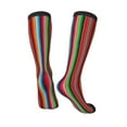 thumbnail image 5 of Lsque Mexican Serape Blanket Stripes Printed Crew Socks Men's Women's LightWeight Thin Casual Calf Socks ,Knee High Socks,Cotton Socks, 5 of 9