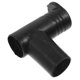 thumbnail image 3 of Closet Rod Support Clothes Rack Parts For Wardrobe Tube Support Secure Connection Black Plastic 1Pcs, 3 of 5